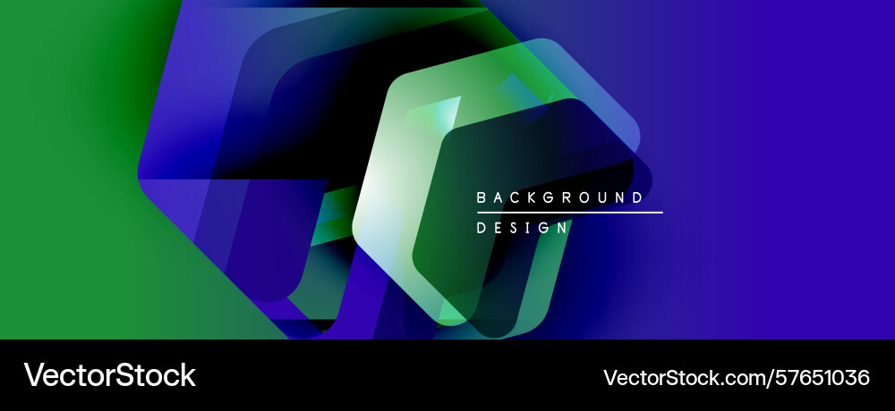 Abstract geometric shapes overlap creating Vector Image