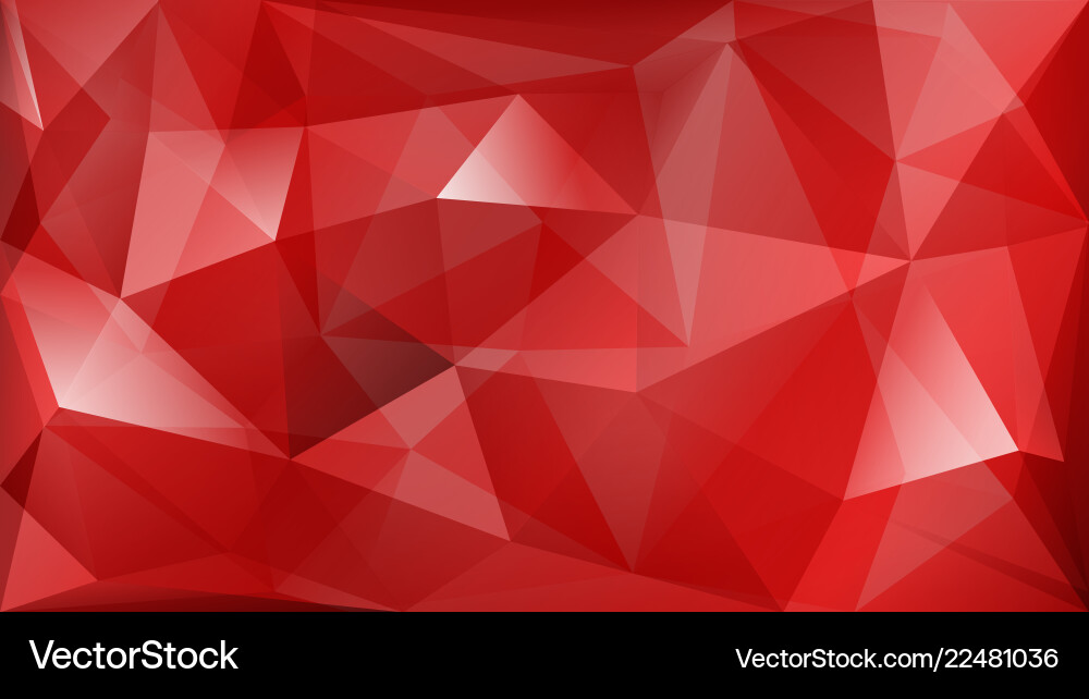 Abstract Red Polygonal Background Vector Image