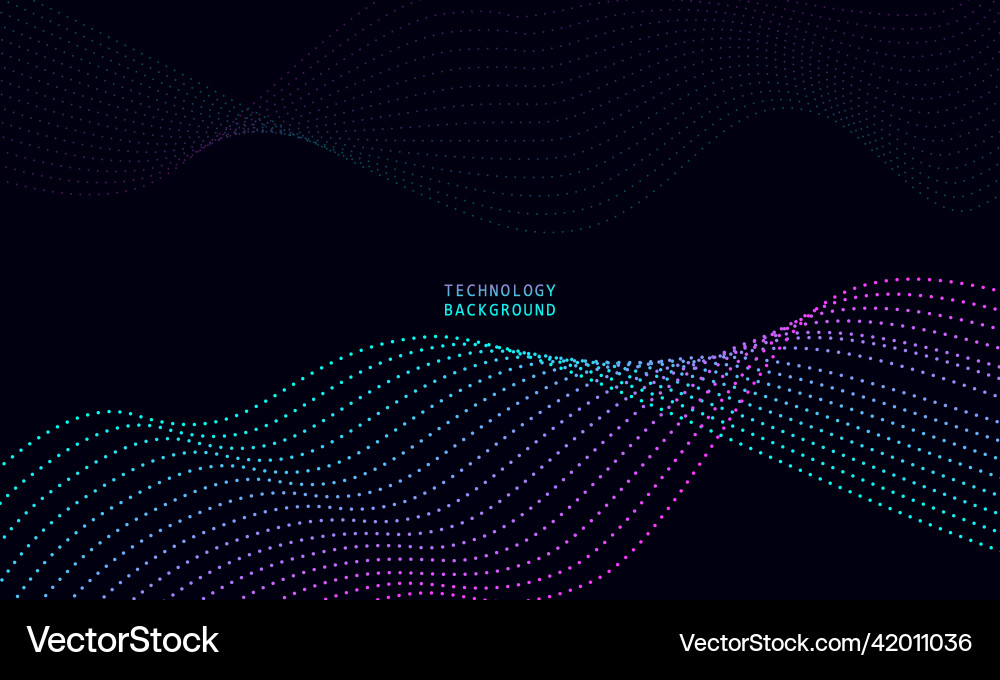Abstract wave technology background with blue Abstract wave technology background with blue vector image