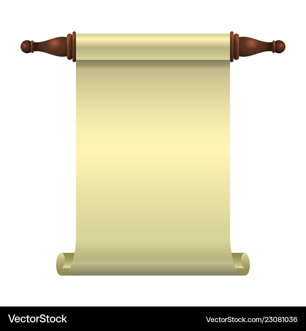 An empty scroll is opened unrolled An empty scroll is opened unrolled vector image
