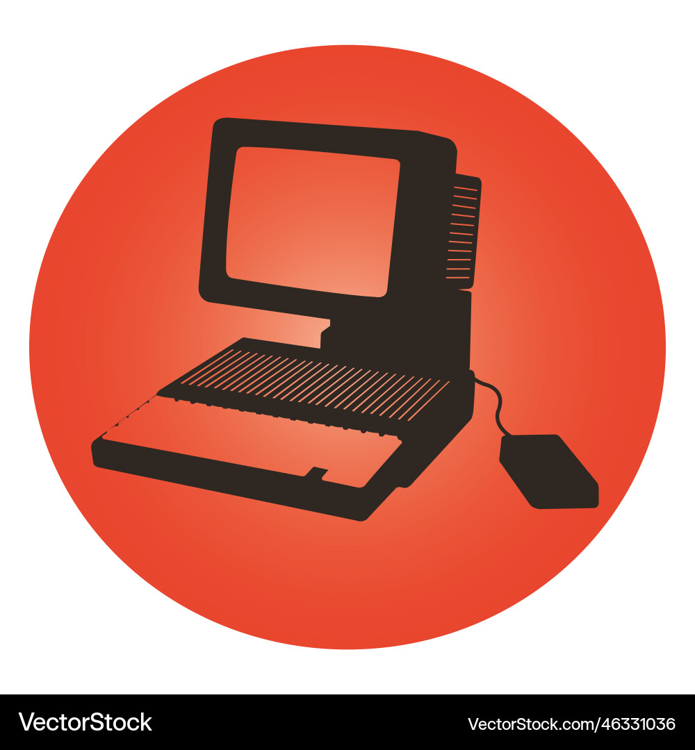 Apple II Computer 1984 vector image