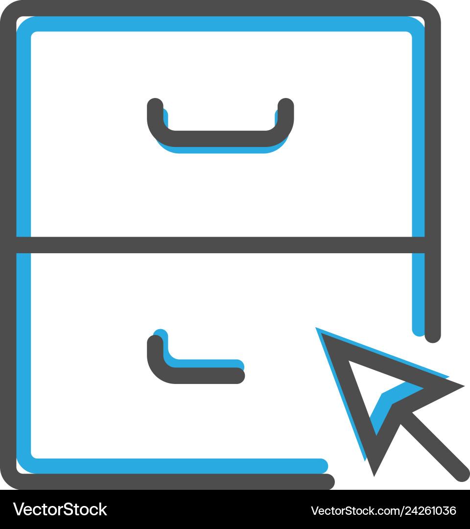 Archive icon design interaction line Archive icon design interaction line vector image