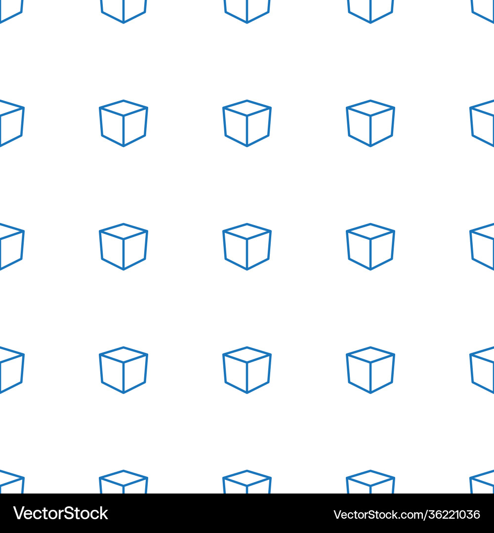 Box icon pattern seamless white background Vector Image