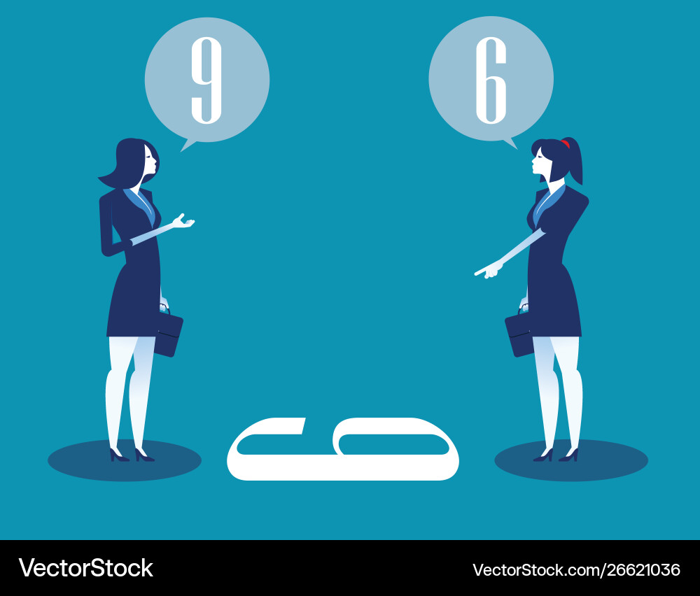 Business person and different points view vector image