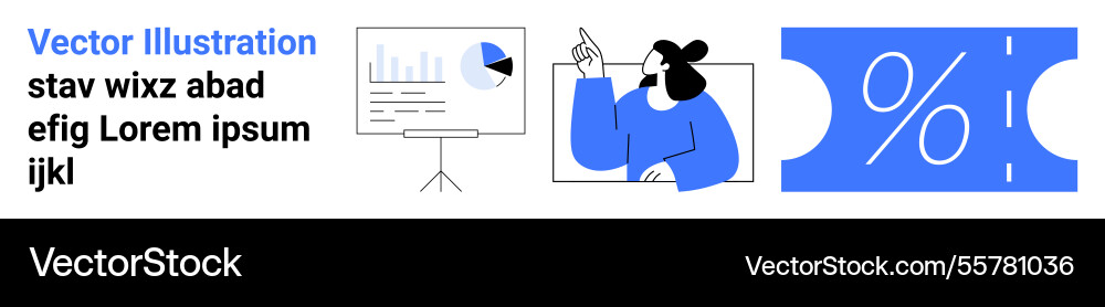 Business presentation with chart analysis Business presentation with chart analysis vector image