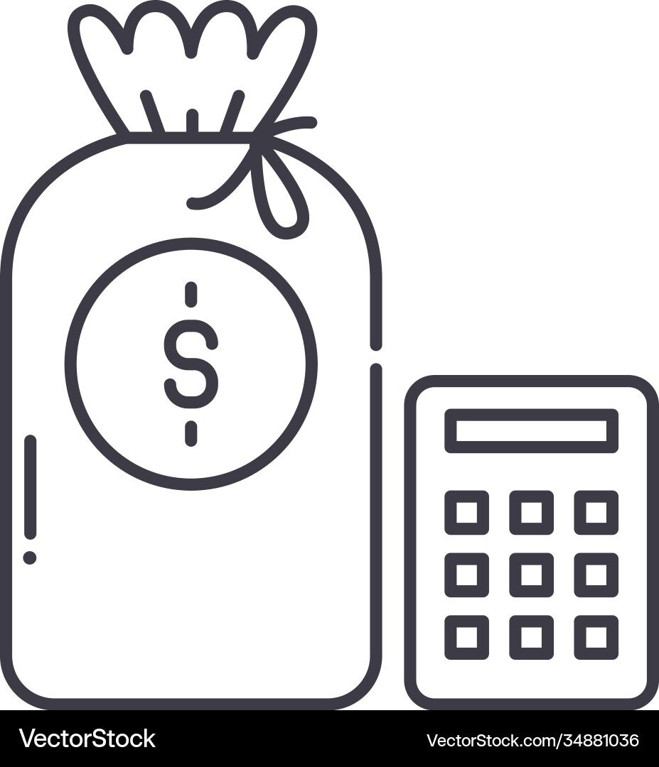 Cashflow management icon linear isolated Cashflow management icon linear isolated vector image