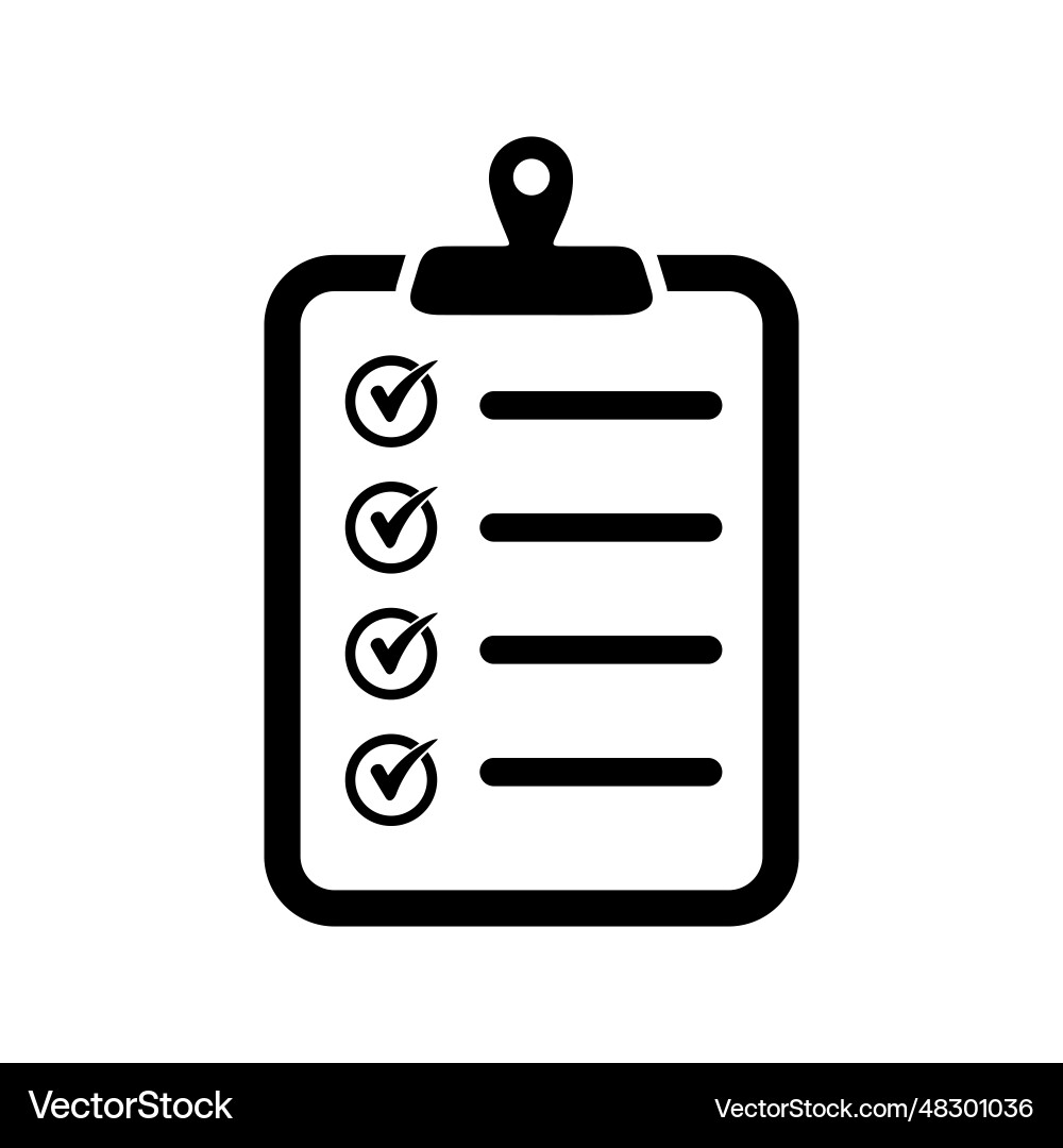 Clipboard with checklist icon symbol for web site Clipboard with checklist icon symbol for web site vector image