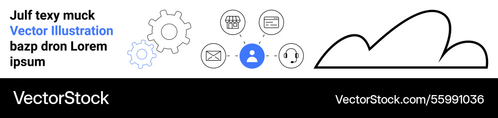 Cloud computing concept with user connectivity Cloud computing concept with user connectivity Vector Image