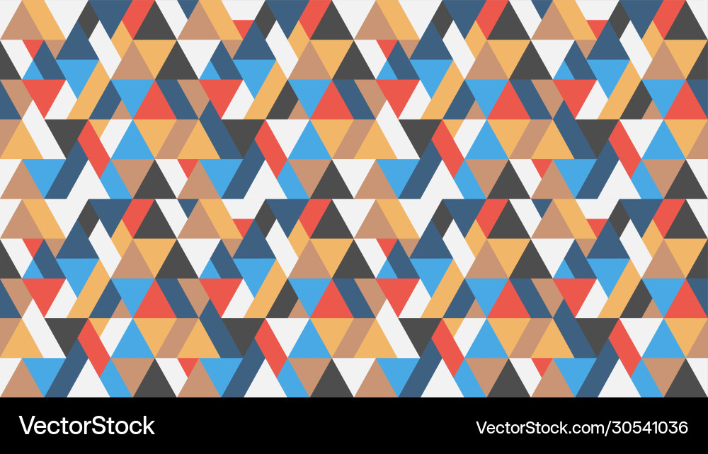 Colorful Geometric Triangles Pattern vector image