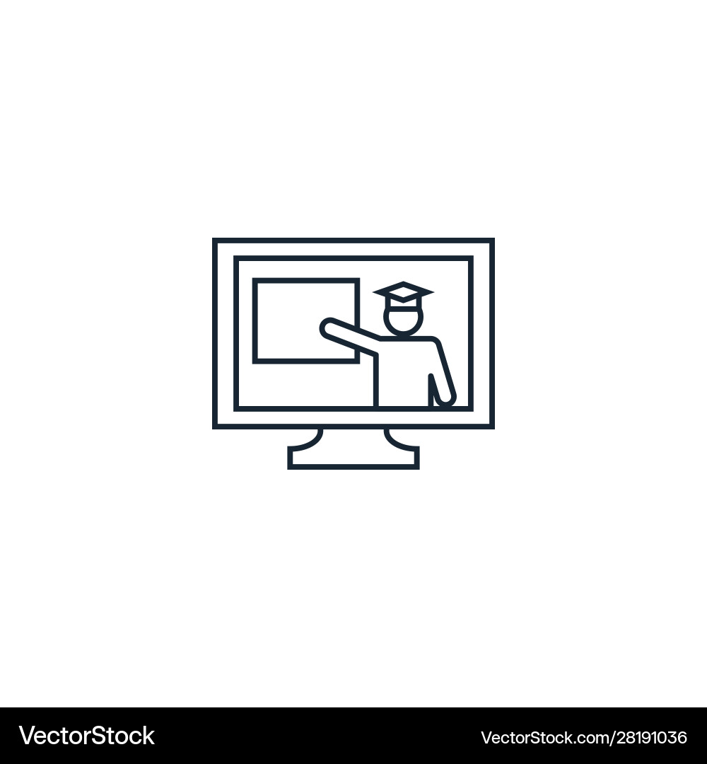 Computer-based training creative icon from e Vector Image
