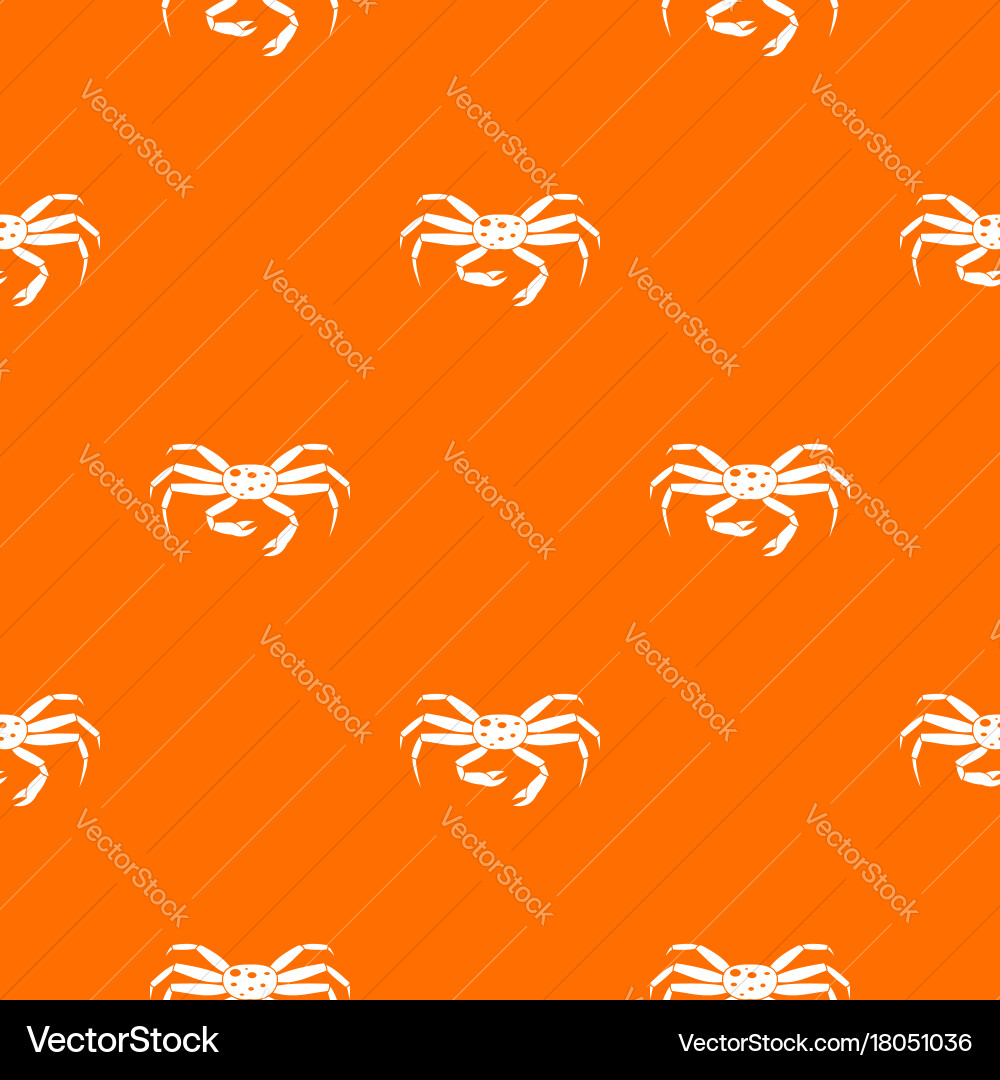 Crab seafood pattern seamless vector image