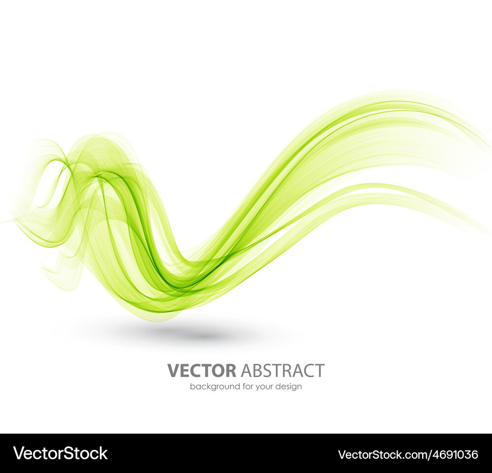 Curved Green Line Background vector image
