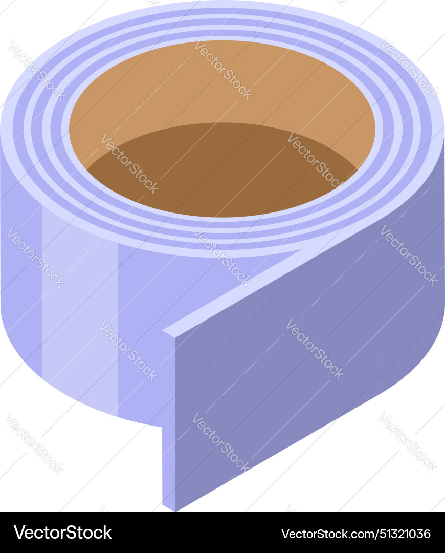 Digitally created isometric view of a roll Vector Image