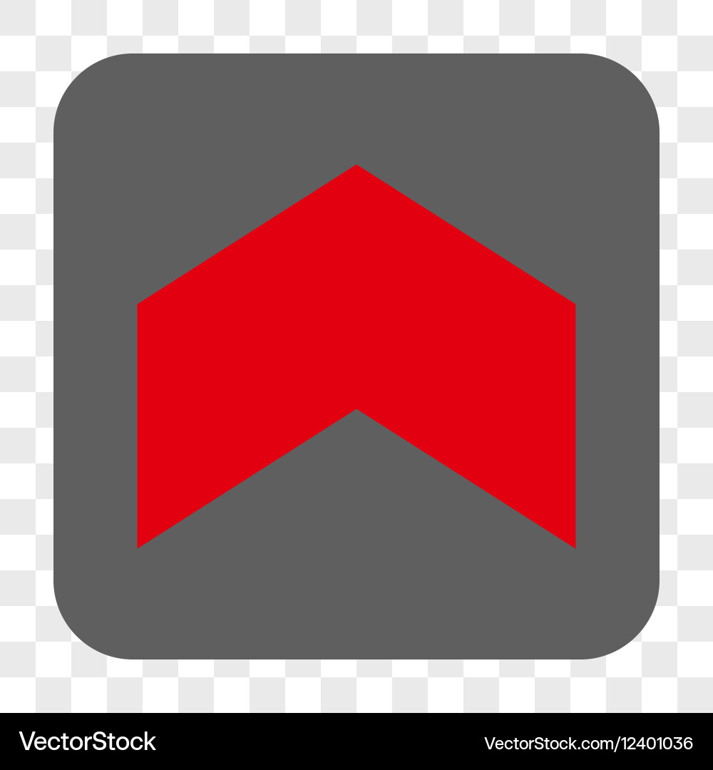 Direction up rounded square button vector image