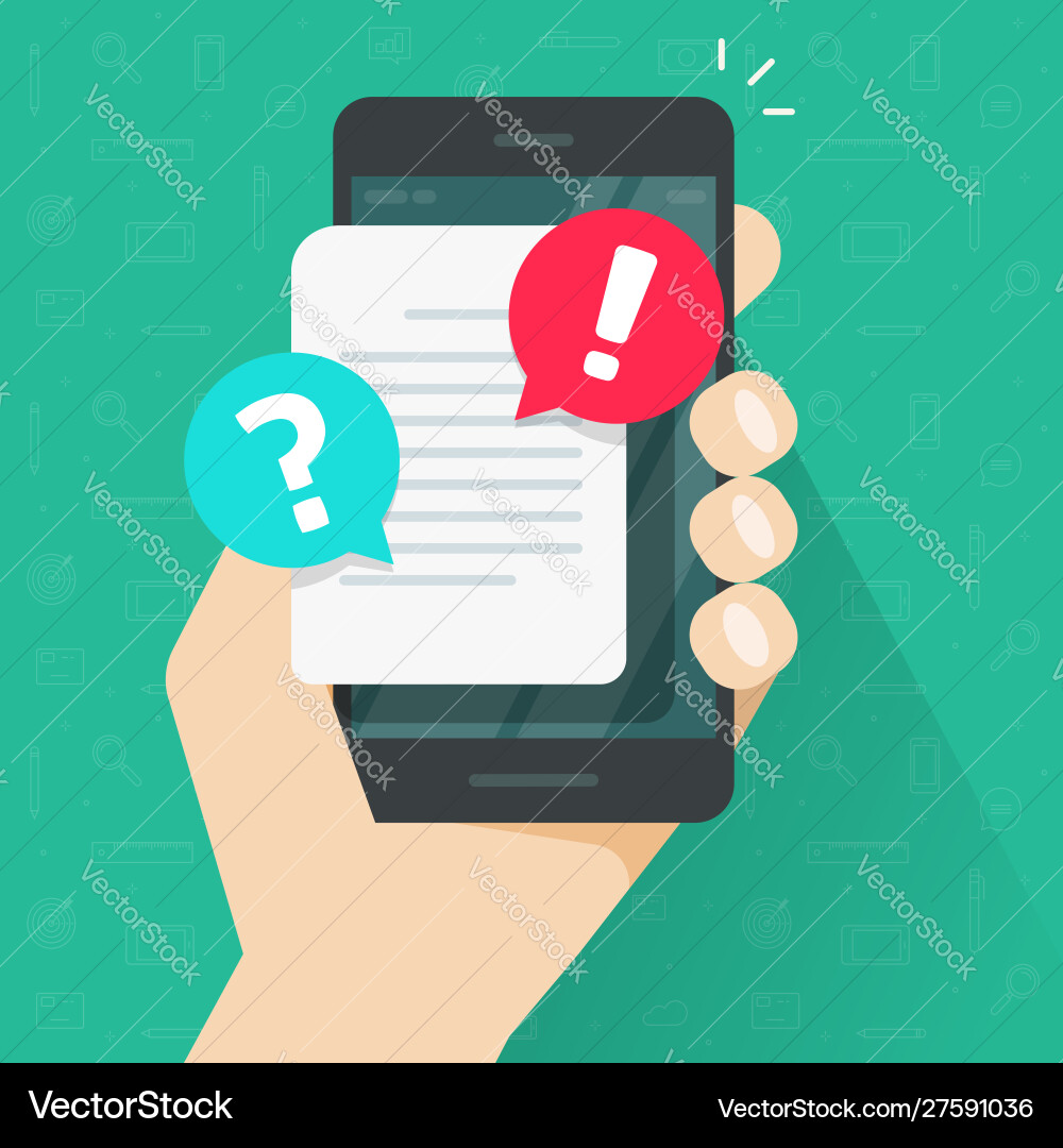 Document with alert or error notification bubble Document with alert or error notification bubble vector image