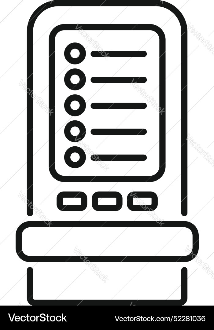 Electronic voting machine with buttons and screen Electronic voting machine with buttons and screen Vector Image