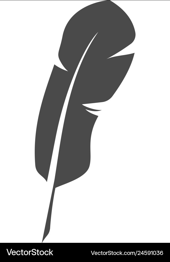 Feather symbol or sign Feather symbol or sign Vector Image