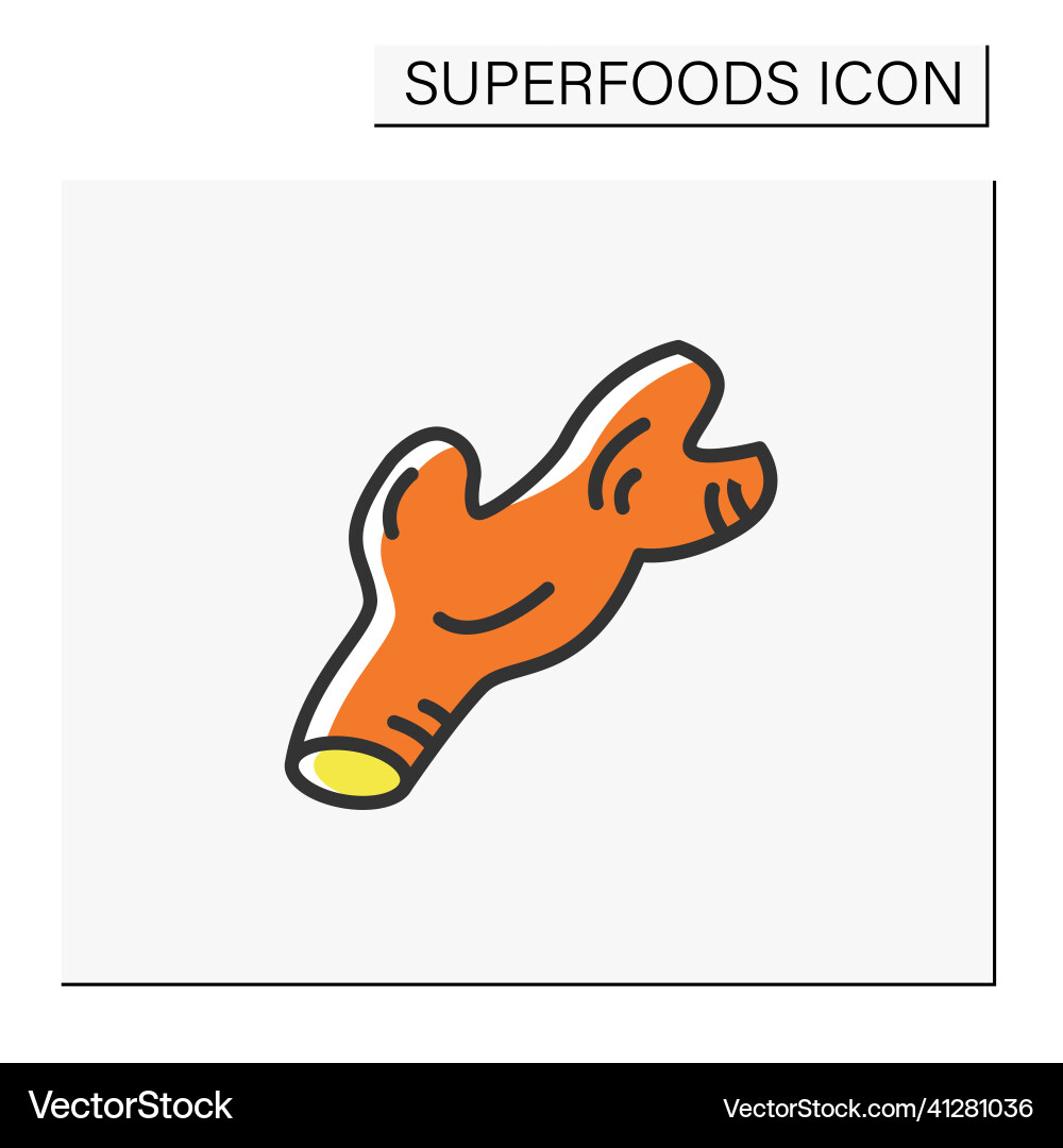 Ginger color icon Ginger color icon Vector Image