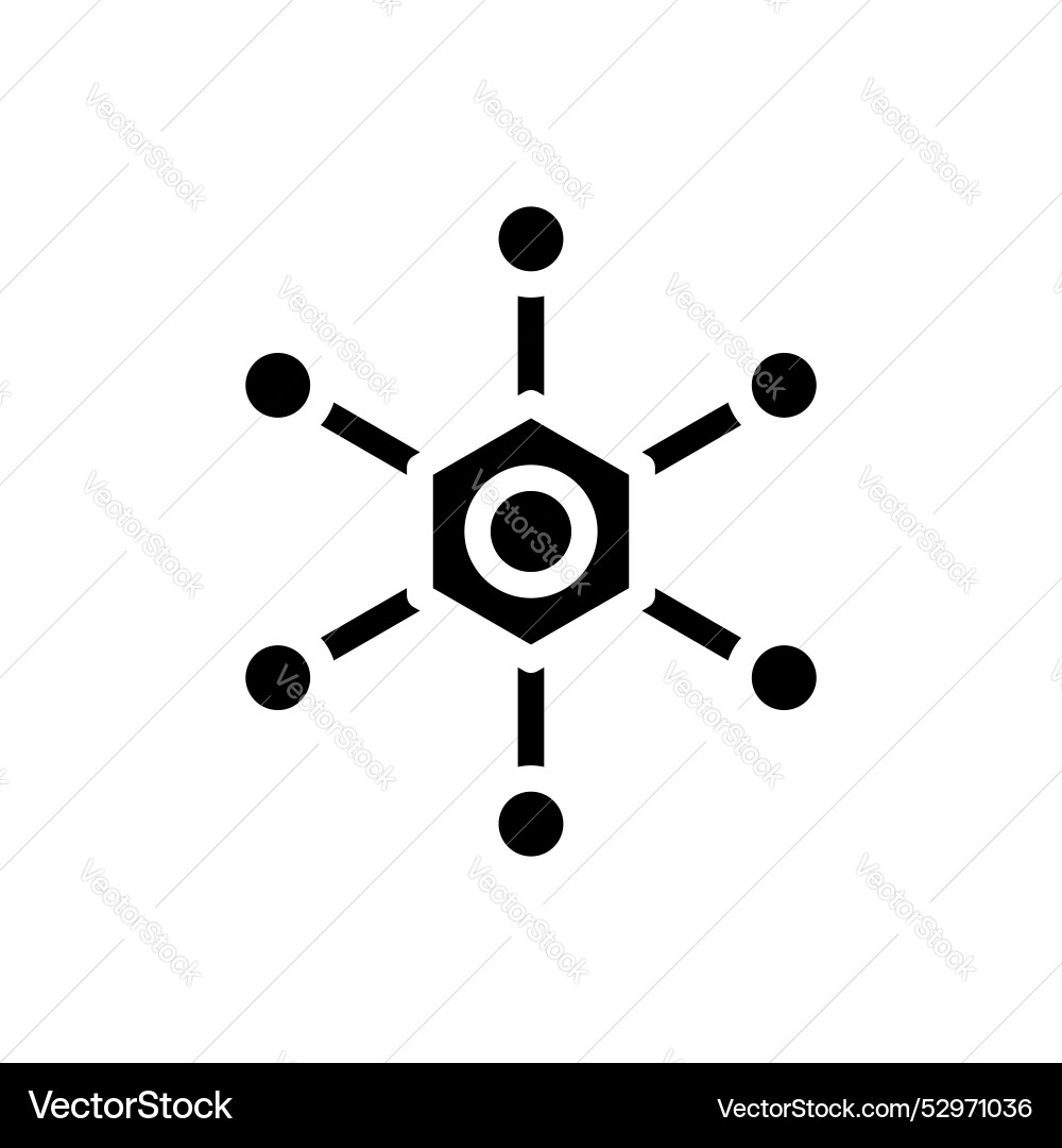 Hub line icon isolated on white background Vector Image