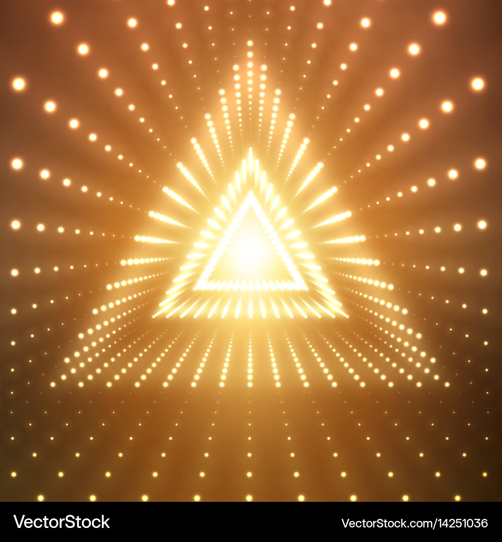 Infinite triangular tunnel vector image