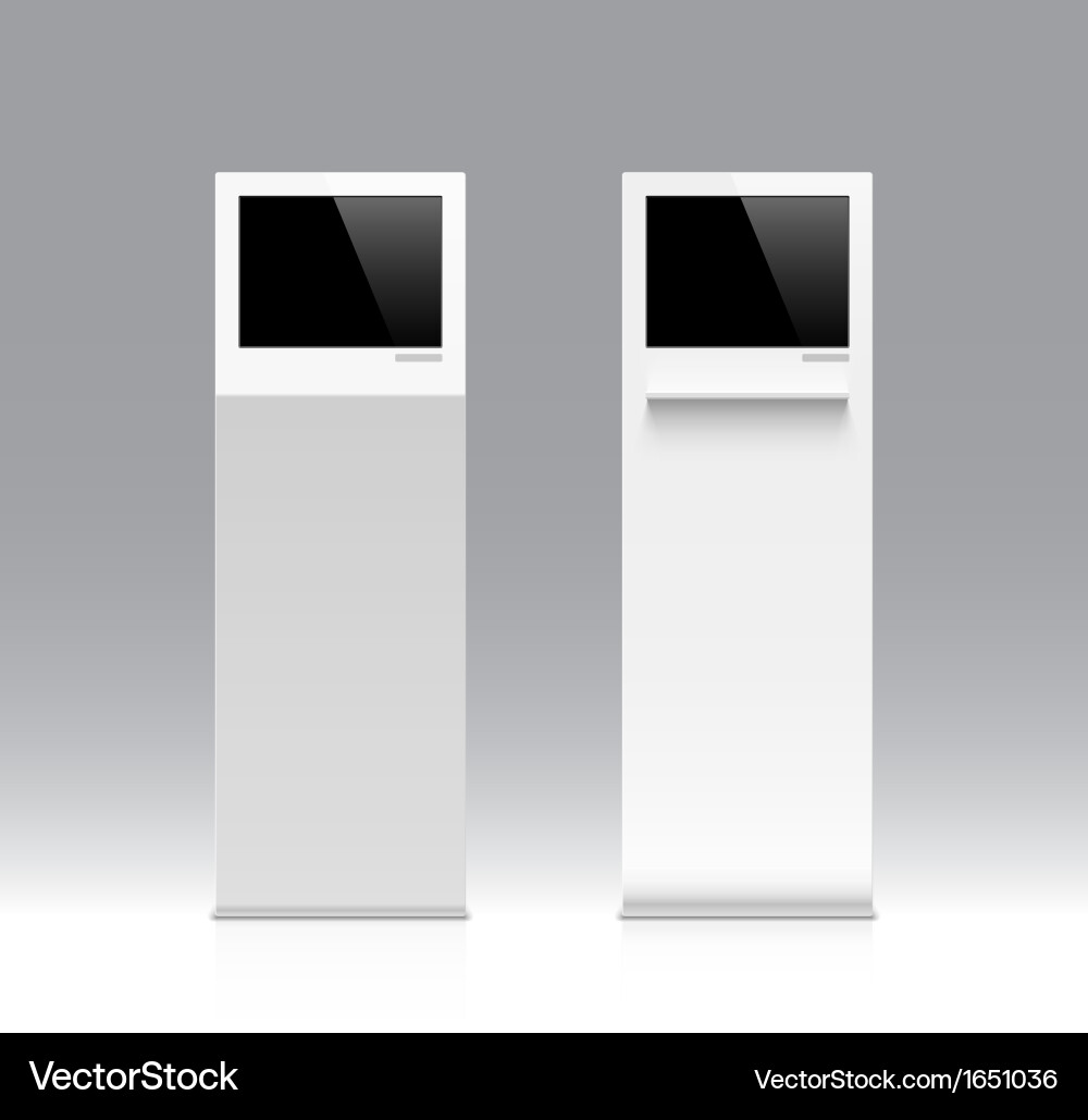 Information Kiosk Terminal Stand Vector Image