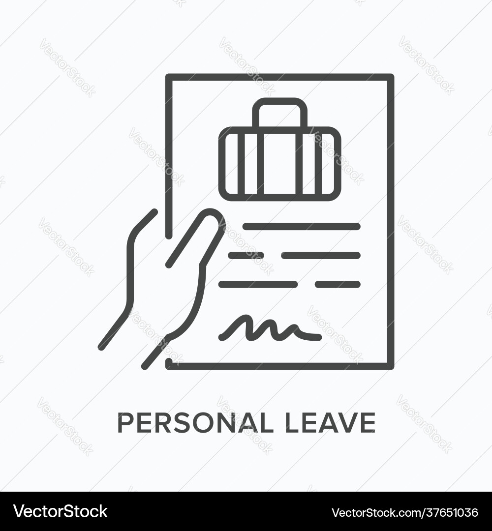 Leave Request Paper Icon vector image
