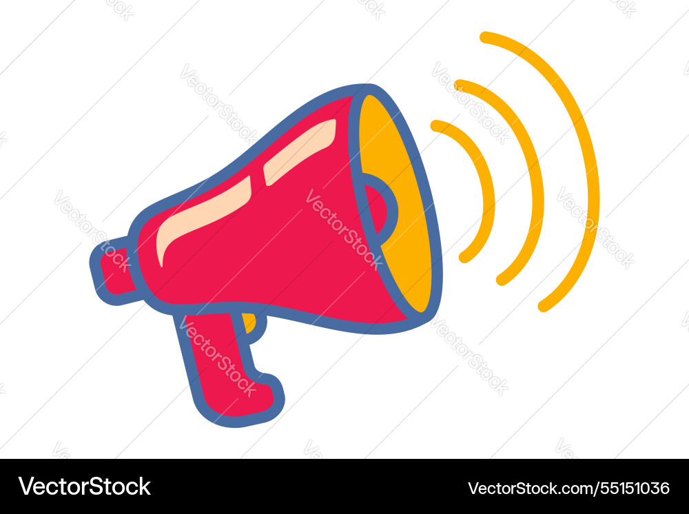 Loudspeaker in flat style retro Loudspeaker in flat style retro Vector Image