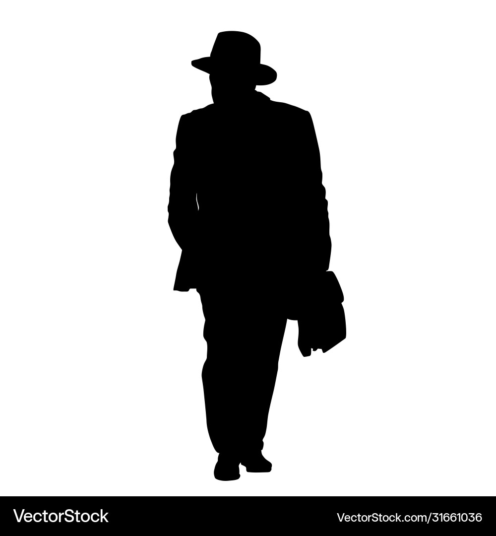 Man in Suit with Briefcase vector image