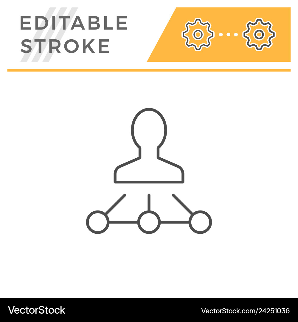 Management line icon Vector Image