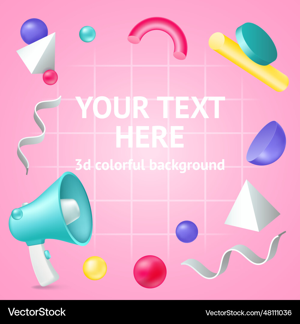 Megaphone frame announcement backdrop Megaphone frame announcement backdrop vector image