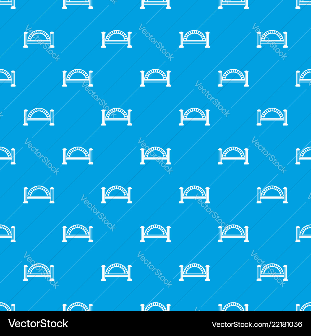Metallic bridge pattern seamless blue Metallic bridge pattern seamless blue vector image