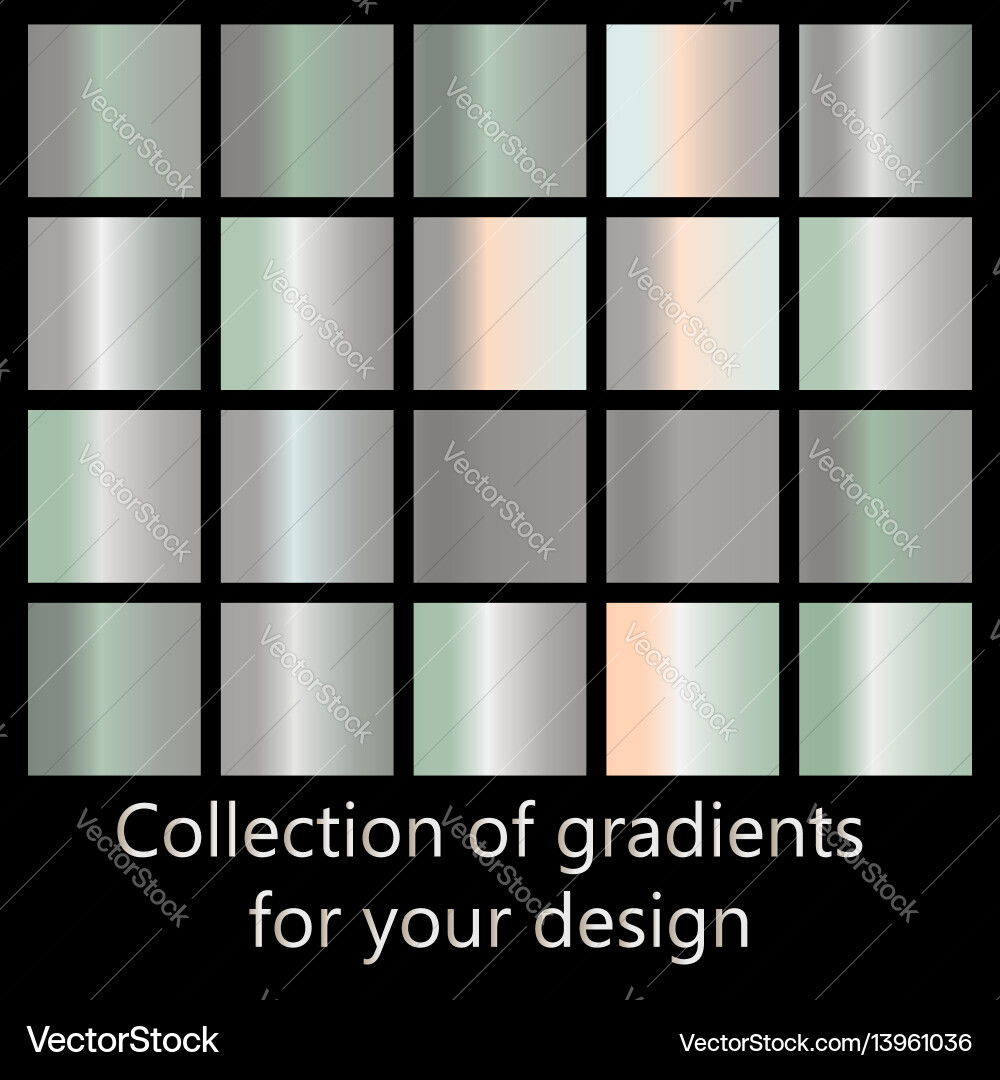 Metallic Gradient Collection vector image