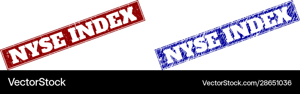 Nyse index blue and red rectangle watermarks Vector Image