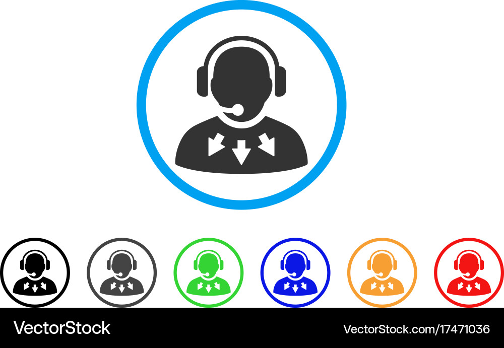 Operator message rounded icon Vector Image