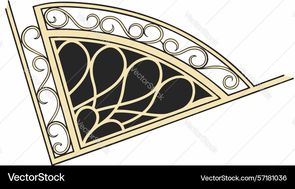 Ornate circular window border elegant decorative vector image