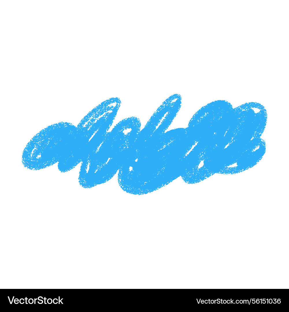 Pastel crayon clouds with chalky texture Vector Image