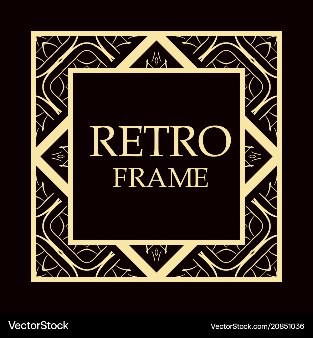 Retro ornamental frame Retro ornamental frame Vector Image