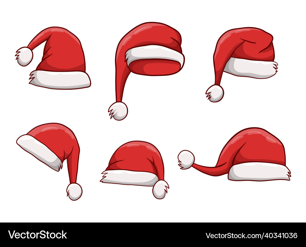 Santa hat design isolated on white background Santa hat design isolated on white background vector image