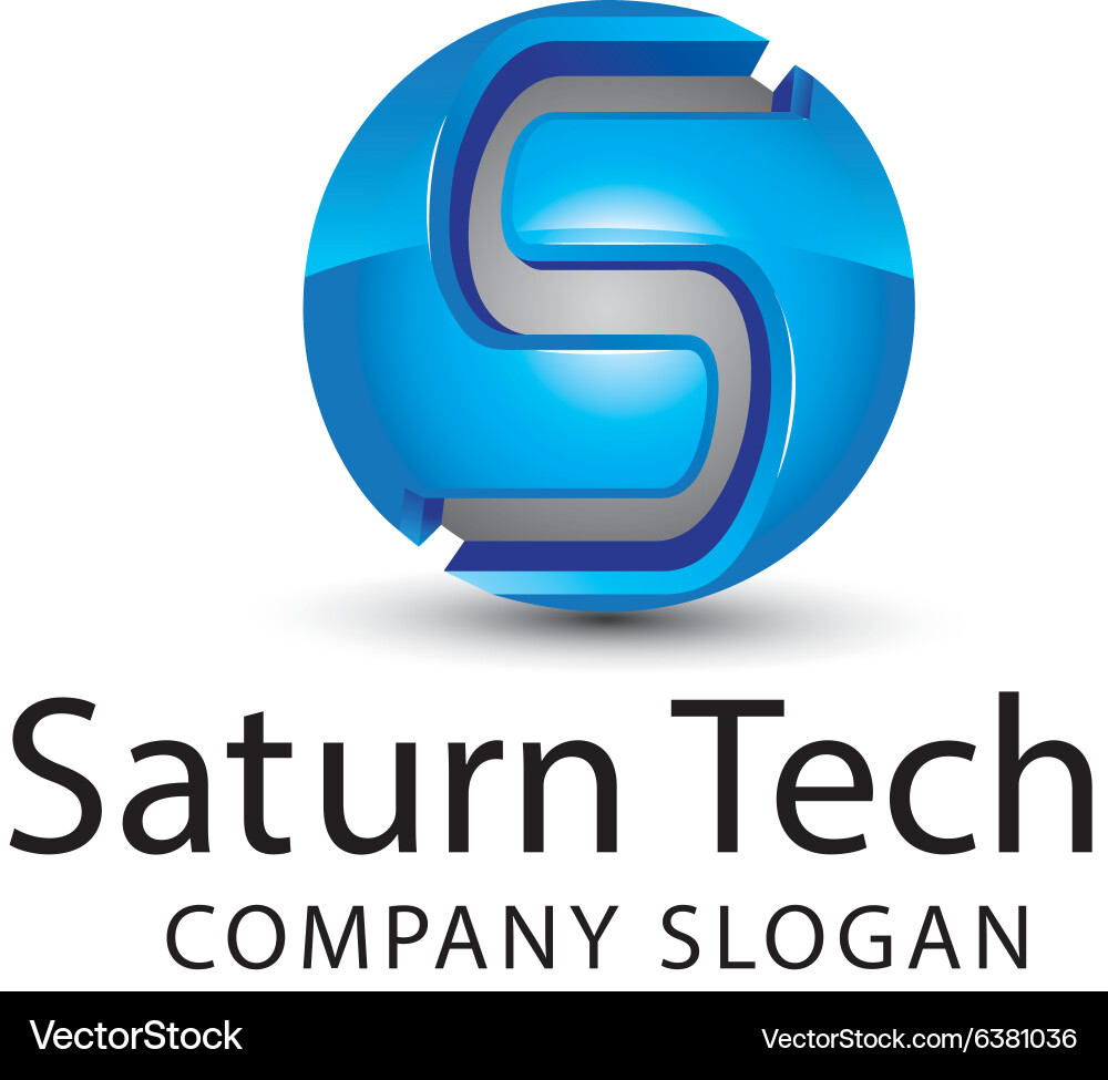 Saturn tech design Vector Image