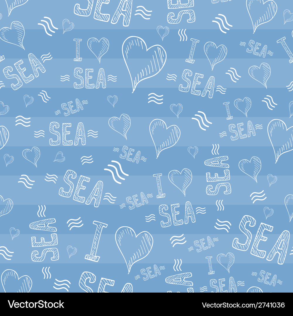 Sea seamless pattern Vector Image
