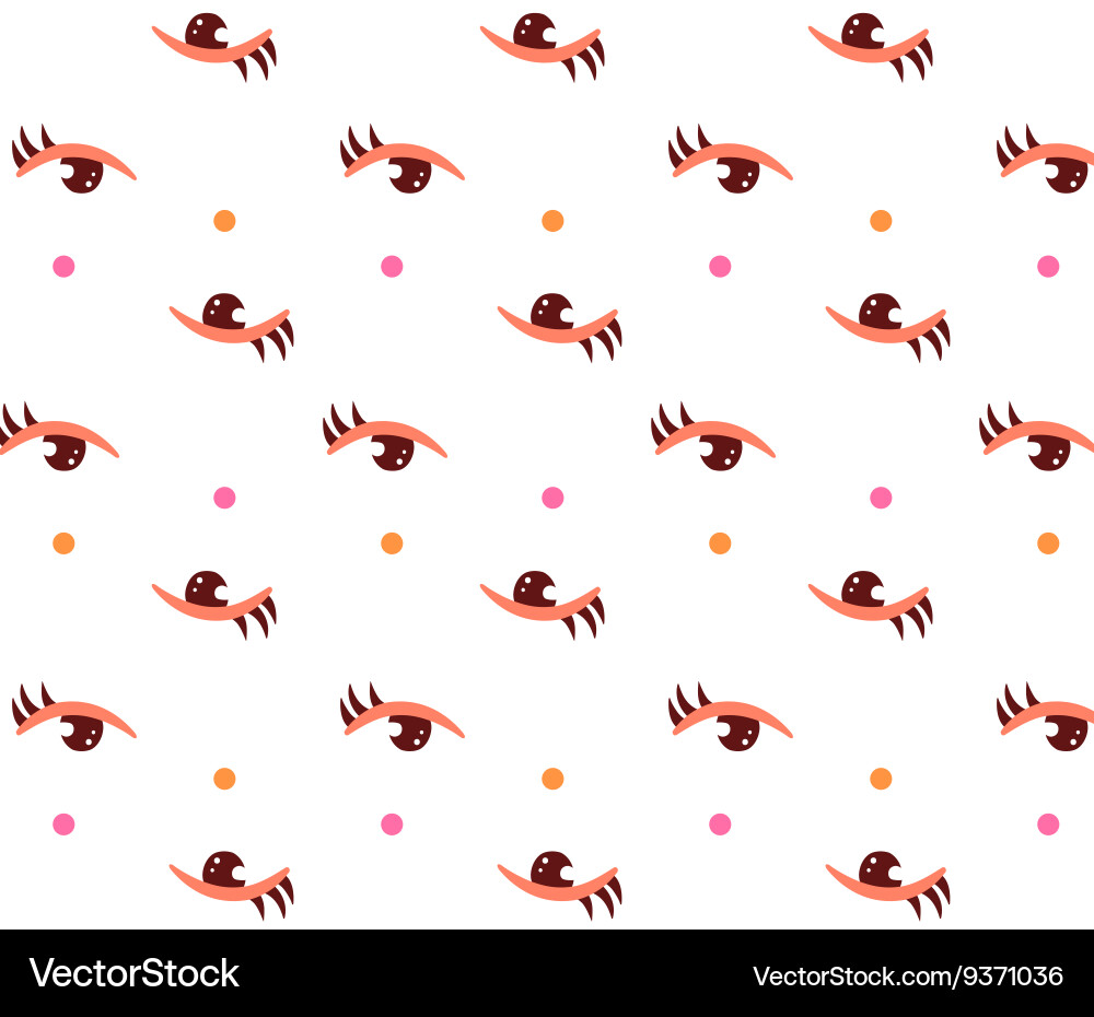 Seamless Pattern: Elegant Eyes vector image