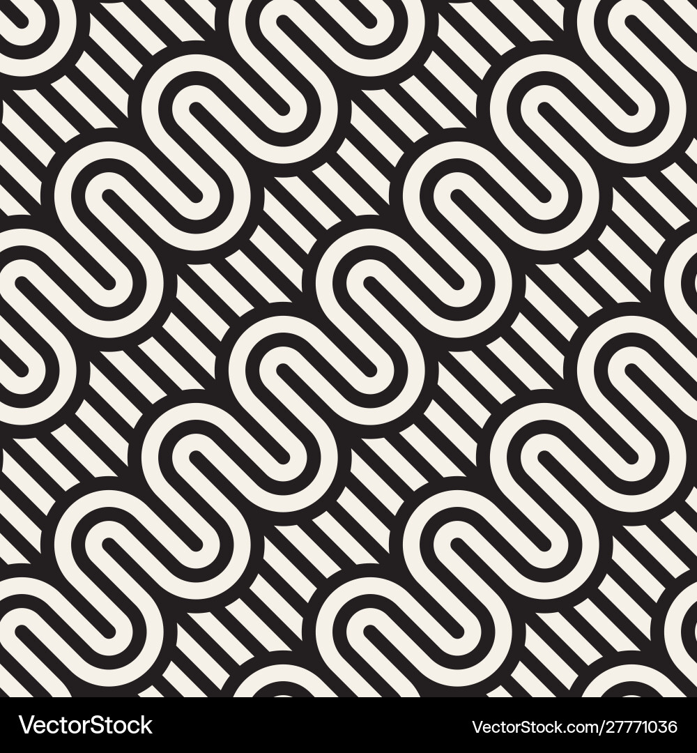 Seamless patternwavy bold lines geometric striped Seamless patternwavy bold lines geometric striped vector image