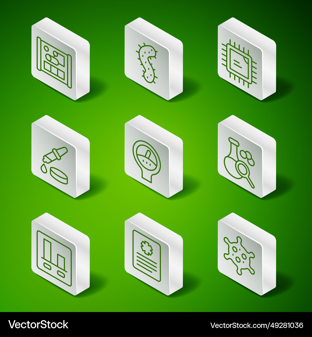Set line virus patient record graphing paper Vector Image