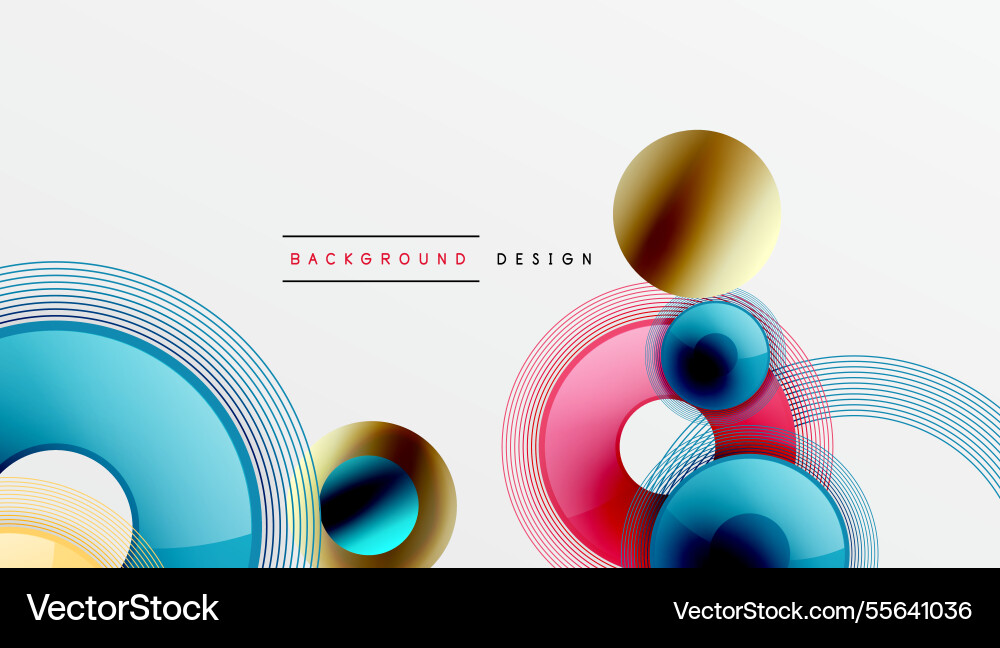 Sleek with overlapping circles in vibrant colors Sleek with overlapping circles in vibrant colors Vector Image