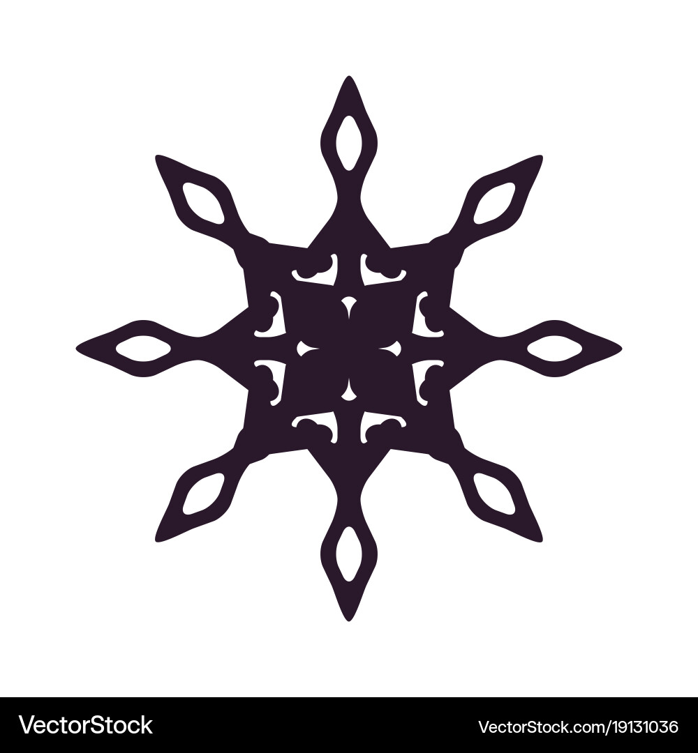 Snowflake dark silhouette Vector Image