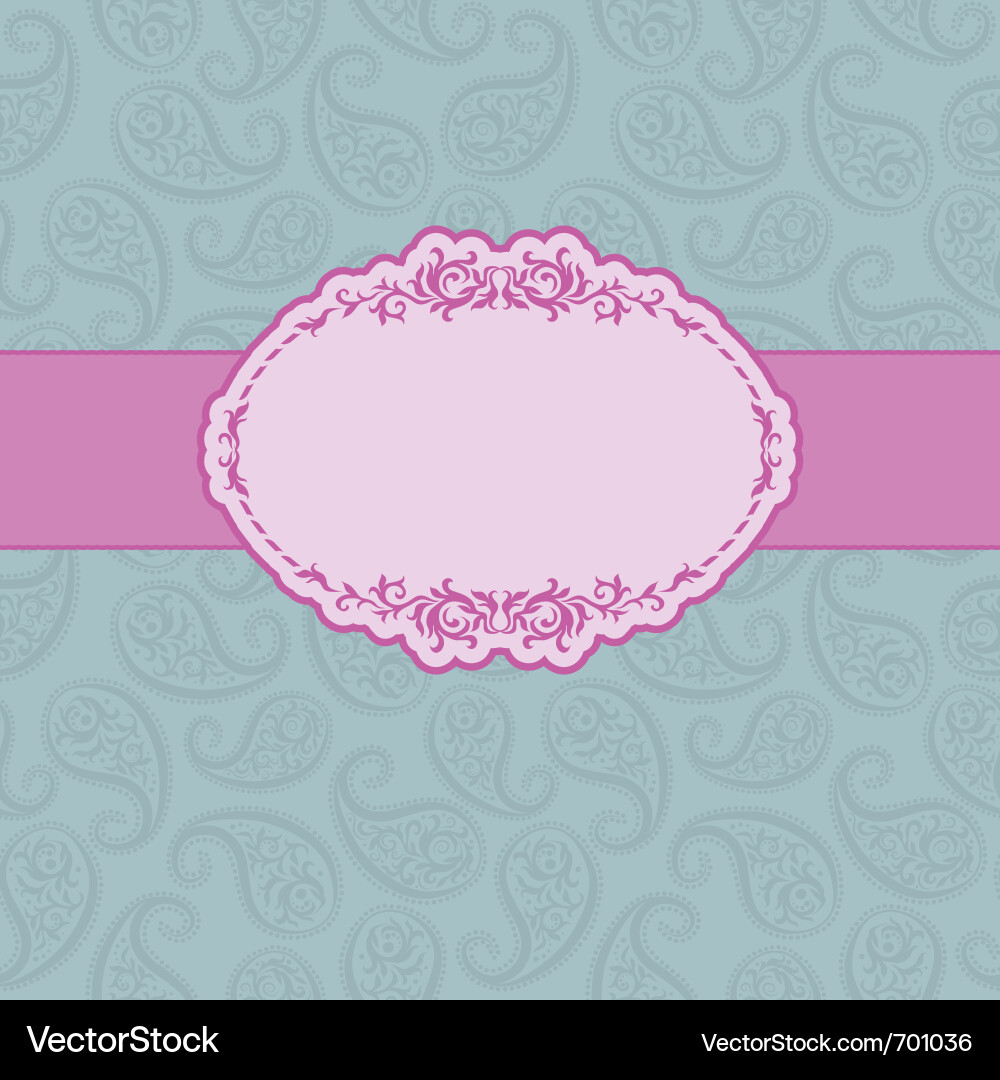 Template frame design for greeting card Vector Image