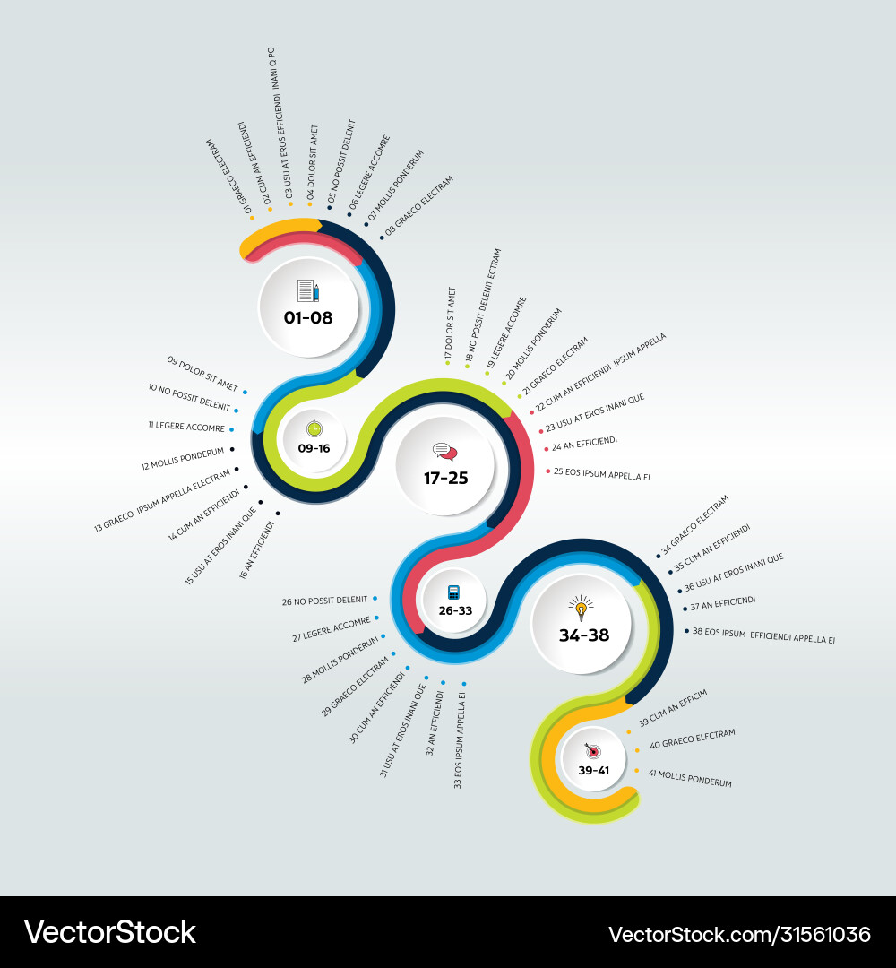 Timeline report template chart scheme step Timeline report template chart scheme step vector image