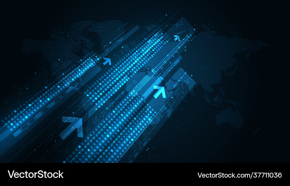 Transferring a vast amount digital data Vector Image