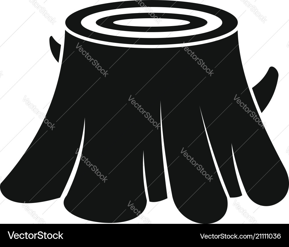 Tree stump icon simple style Tree stump icon simple style vector image