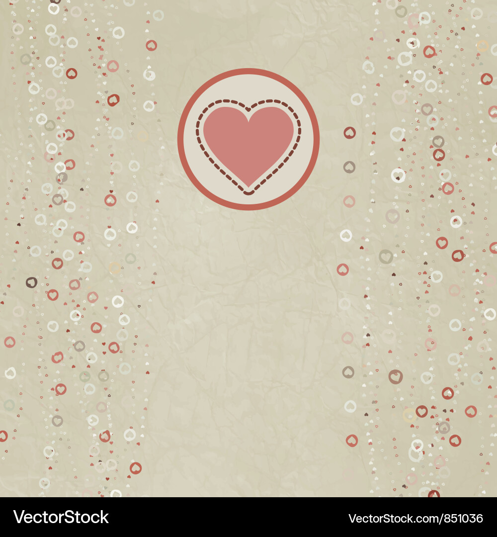 Valentine heart card Vector Image